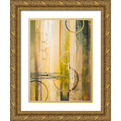 Neutral Earthbound II Gold Ornate Wood Framed Art Print with Double Matting by Marcon, Michael