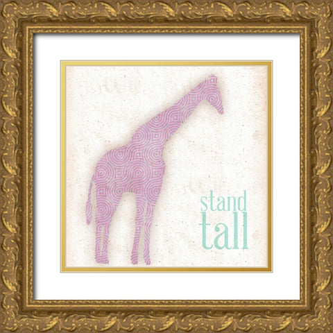 Stand Tall Gold Ornate Wood Framed Art Print with Double Matting by SD Graphics Studio
