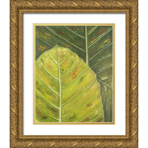Green Zoom II Gold Ornate Wood Framed Art Print with Double Matting by Pinto, Patricia