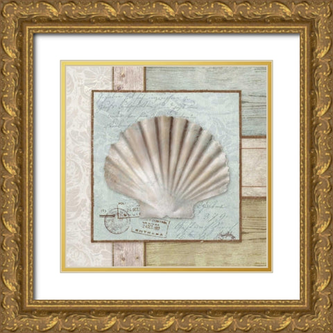 Traveling By Sea I Gold Ornate Wood Framed Art Print with Double Matting by Medley, Elizabeth