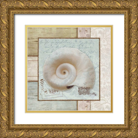 Traveling By Sea II Gold Ornate Wood Framed Art Print with Double Matting by Medley, Elizabeth
