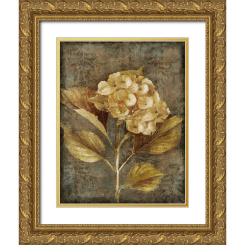 Antique Hydrangea I Gold Ornate Wood Framed Art Print with Double Matting by Loreth, Lanie