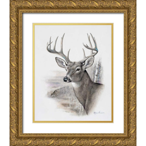 Fall Splendor Gold Ornate Wood Framed Art Print with Double Matting by Manning, Ruane