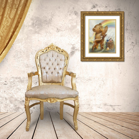 Over the Rainbow Gold Ornate Wood Framed Art Print with Double Matting by Manning, Ruane