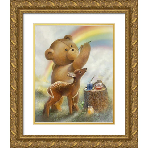 Over the Rainbow Gold Ornate Wood Framed Art Print with Double Matting by Manning, Ruane