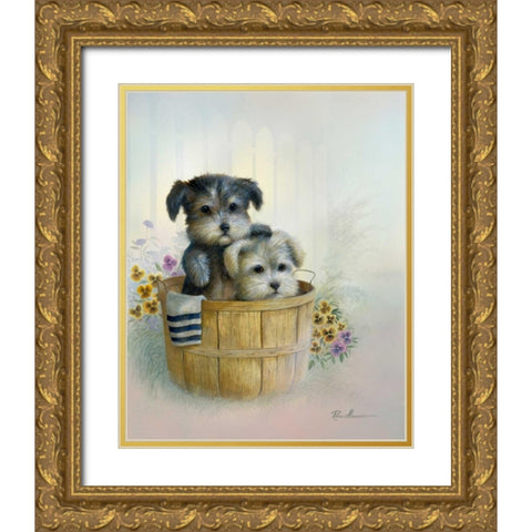 Brotherly Love Gold Ornate Wood Framed Art Print with Double Matting by Manning, Ruane