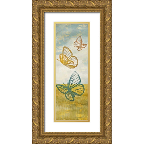 Fluttering Field I Gold Ornate Wood Framed Art Print with Double Matting by Loreth, Lanie