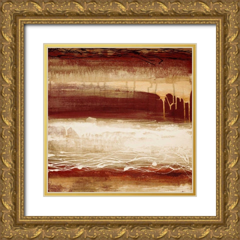 Red Wahn I Gold Ornate Wood Framed Art Print with Double Matting by Marcon, Michael