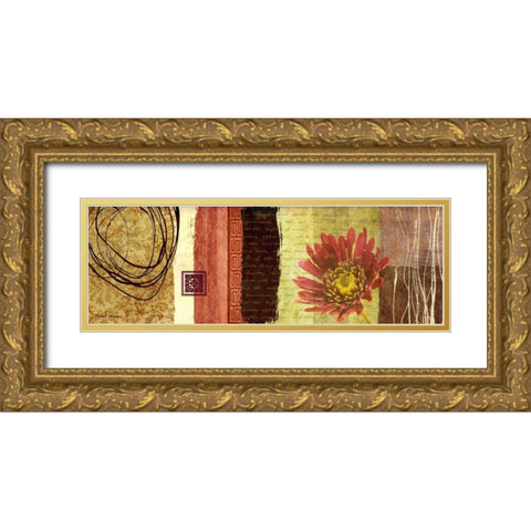 Delightful I Gold Ornate Wood Framed Art Print with Double Matting by Marcon, Michael