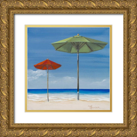 Coastal Scene II Gold Ornate Wood Framed Art Print with Double Matting by Hakimipour, Tiffany