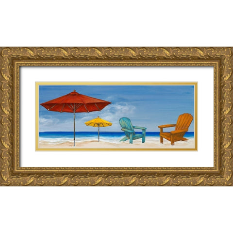 Summertime II Gold Ornate Wood Framed Art Print with Double Matting by Hakimipour, Tiffany