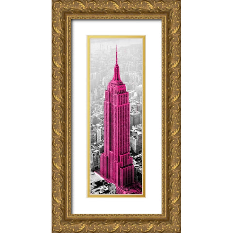 Empire State of Mind Gold Ornate Wood Framed Art Print with Double Matting by Lake, Shelley