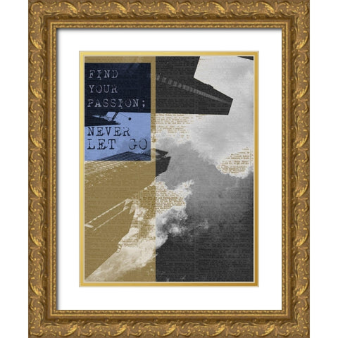 City Inspired I Gold Ornate Wood Framed Art Print with Double Matting by Lake, Shelley