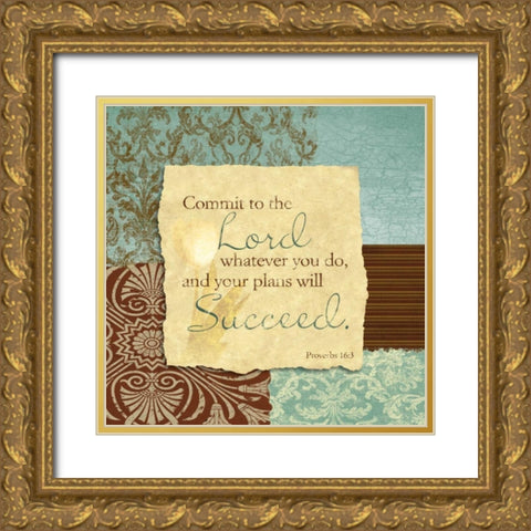 Commit to the Lord Gold Ornate Wood Framed Art Print with Double Matting by Spaeth, John