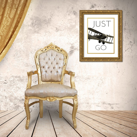 Vintage Airplanes I Gold Ornate Wood Framed Art Print with Double Matting by Marcon, Michael