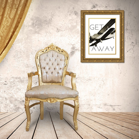 Vintage Airplanes II Gold Ornate Wood Framed Art Print with Double Matting by Marcon, Michael