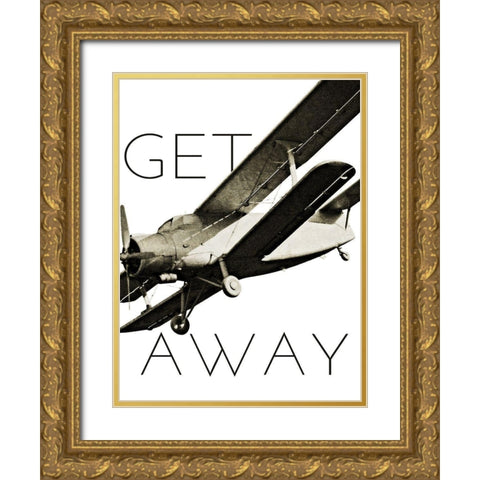 Vintage Airplanes II Gold Ornate Wood Framed Art Print with Double Matting by Marcon, Michael