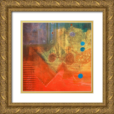 Four Corners II Gold Ornate Wood Framed Art Print with Double Matting by Kingsley