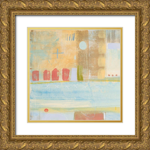 Four Corners I Gold Ornate Wood Framed Art Print with Double Matting by Kingsley