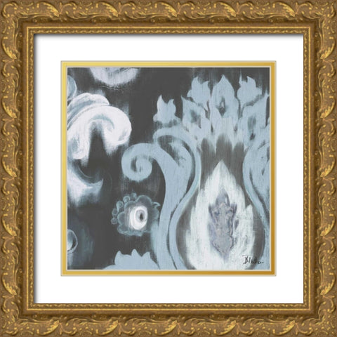 Gray Transitions with Border II Gold Ornate Wood Framed Art Print with Double Matting by Pinto, Patricia