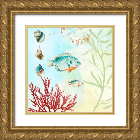 Deep Sea Coral II Gold Ornate Wood Framed Art Print with Double Matting by Loreth, Lanie