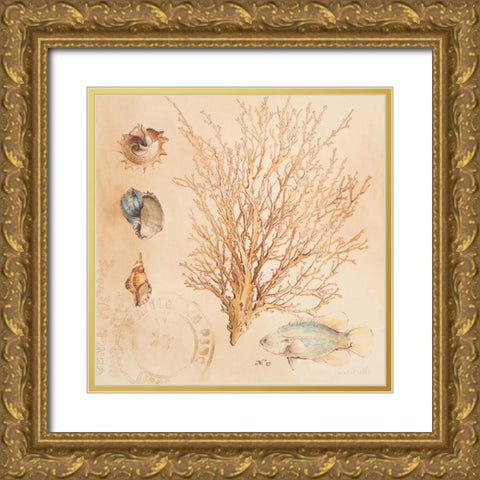 Coral Medley II Gold Ornate Wood Framed Art Print with Double Matting by Loreth, Lanie