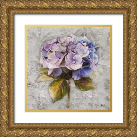 Lavender Flourish Square I Gold Ornate Wood Framed Art Print with Double Matting by Pinto, Patricia