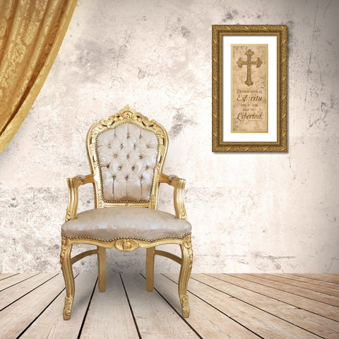 Espiritu Gold Ornate Wood Framed Art Print with Double Matting by Hakimipour, Tiffany