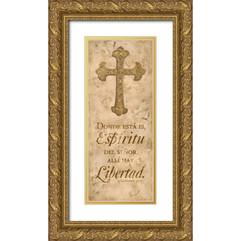 Espiritu Gold Ornate Wood Framed Art Print with Double Matting by Hakimipour, Tiffany