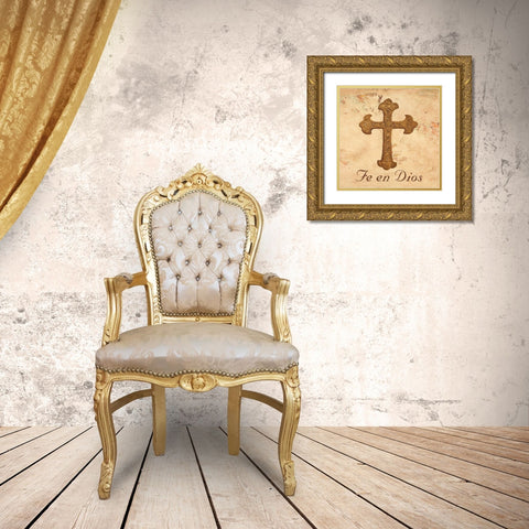 Fe en Dios I Gold Ornate Wood Framed Art Print with Double Matting by Hakimipour, Tiffany