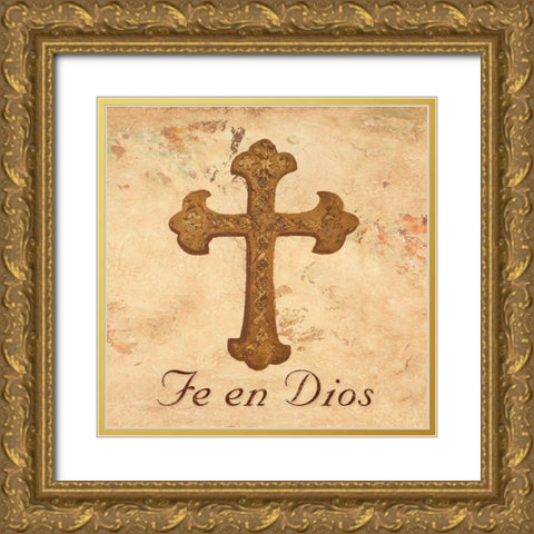 Fe en Dios I Gold Ornate Wood Framed Art Print with Double Matting by Hakimipour, Tiffany
