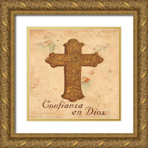 Fe en Dios II Gold Ornate Wood Framed Art Print with Double Matting by Hakimipour, Tiffany