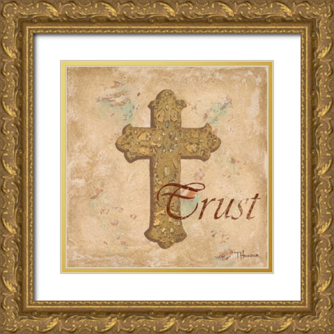 Trust Gold Ornate Wood Framed Art Print with Double Matting by Hakimipour, Tiffany