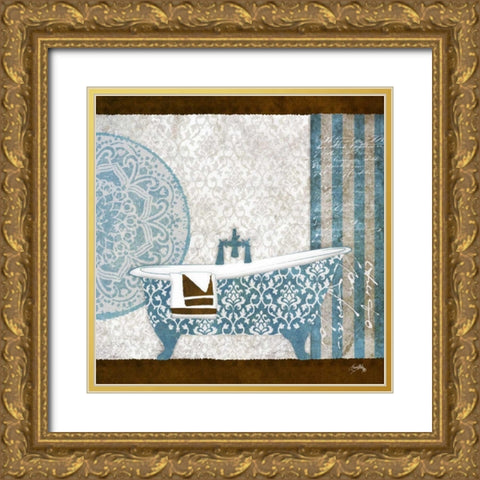 Garden Bath II Gold Ornate Wood Framed Art Print with Double Matting by Medley, Elizabeth