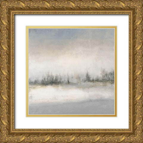 Foggy Winter Day Gold Ornate Wood Framed Art Print with Double Matting by Marcon, Michael