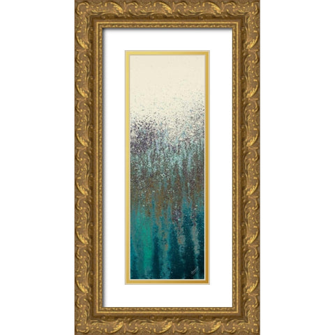 Teal Woods I Gold Ornate Wood Framed Art Print with Double Matting by Gonzalez, Roberto