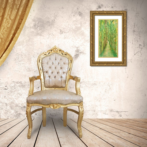Solitude Gold Ornate Wood Framed Art Print with Double Matting by Mercado, M.