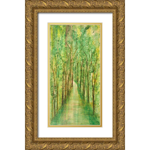 Solitude Gold Ornate Wood Framed Art Print with Double Matting by Mercado, M.