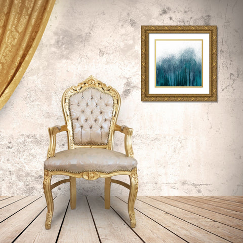 Tonal Blue Woods II Gold Ornate Wood Framed Art Print with Double Matting by Gonzalez, Roberto