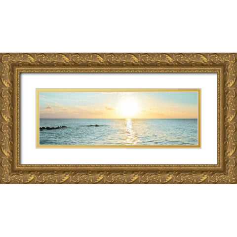 Bimini Horizon I Gold Ornate Wood Framed Art Print with Double Matting by Bryant, Susan
