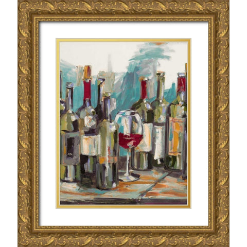 Uncorked I Gold Ornate Wood Framed Art Print with Double Matting by French-Roussia, Heather A.