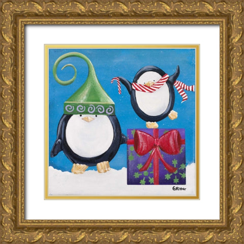 Paddison and Friends I Gold Ornate Wood Framed Art Print with Double Matting by Ritter, Gina