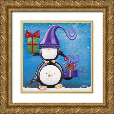 Paddison and Friends II Gold Ornate Wood Framed Art Print with Double Matting by Ritter, Gina