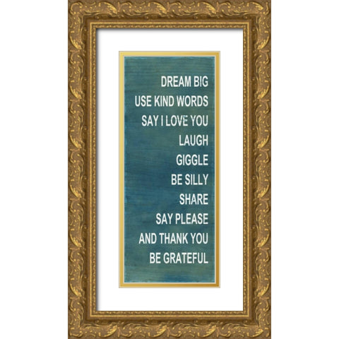 Dream Big Gold Ornate Wood Framed Art Print with Double Matting by Studio, Sd Graphics