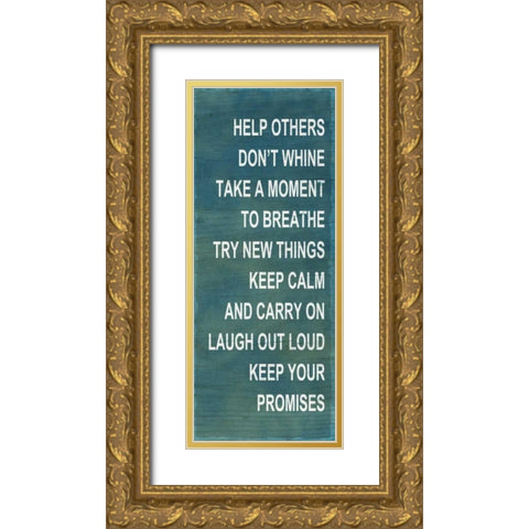 Help Others Gold Ornate Wood Framed Art Print with Double Matting by Studio, Sd Graphics