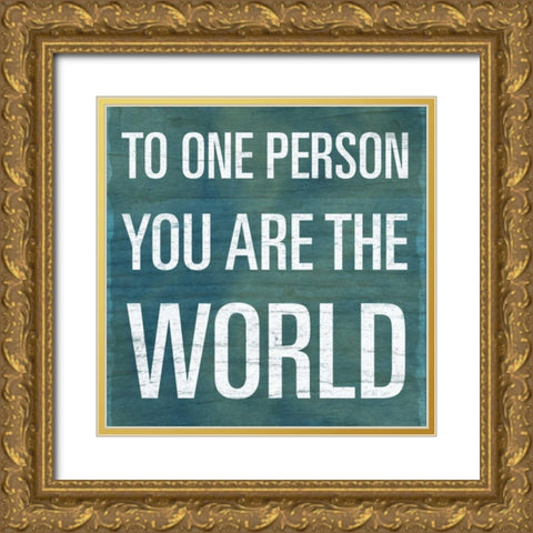 One Person Gold Ornate Wood Framed Art Print with Double Matting by SD Graphics Studio