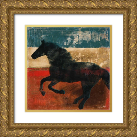 Wild and Free I Gold Ornate Wood Framed Art Print with Double Matting by Meneely, Dan