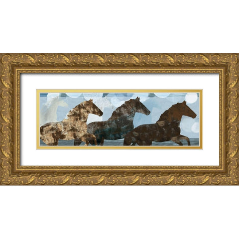 Lively Spirit II Gold Ornate Wood Framed Art Print with Double Matting by Meneely, Dan