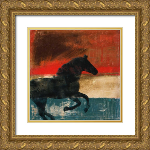 Wild and Free II Gold Ornate Wood Framed Art Print with Double Matting by Meneely, Dan