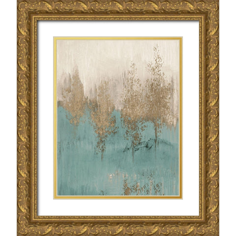 Through The Gold Trees Abstract II Gold Ornate Wood Framed Art Print with Double Matting by Loreth, Lanie